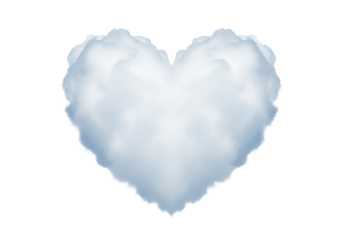 Heart shaped cloud graphic for wedding invitations, romantic greeting card projects and valentine sales in loyalty programs, charity events in healthcare or airline gift offers