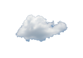 Weather graphic of a single cloud element ready to drop into forecast worksheets, school science posters or seasonal print projects for teachers and educational publishers preparing learning kits