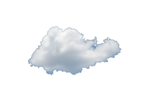 Weather graphic of a single cloud element ready to drop into forecast worksheets, school science posters or seasonal print projects for teachers and educational publishers preparing learning kits