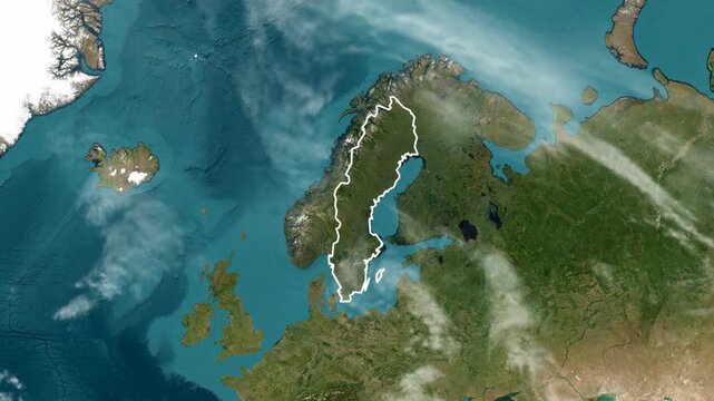 Sweden Country Animation 1080 footages