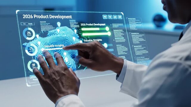Futuristic Product Development on Transparent Display - A Glimpse into 2026.