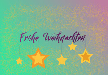 Fototapeta premium Frohe Weichnachten Grußkarte