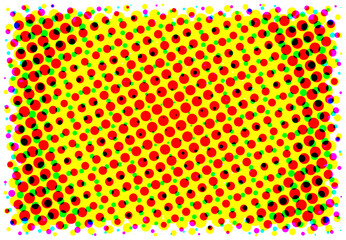 strong red and yellow halftone pop art pattern inspired by classic comic book texture, great for bold retro artwork and graphic layouts