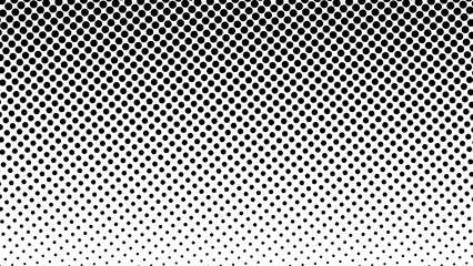 bold black halftone dot pattern creating a retro comic style texture, ideal for graphic design, poster backgrounds, and vintage effects