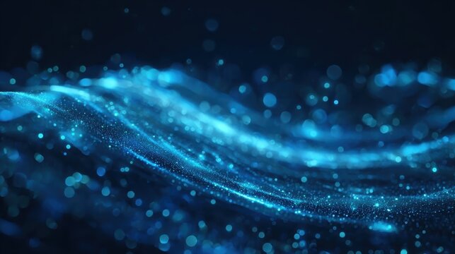 Futuristic technology background with abstract particle mesh, perfect for modern applications, websites, and promotional content.