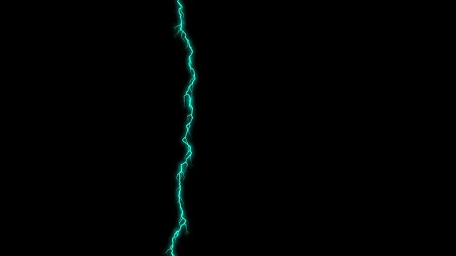 Electric Lightning Bolt Green Screen A dynamic and powerful lightning bolt strikes across a vibrant green screen offering endless it allows for easy integration into any environment or scene