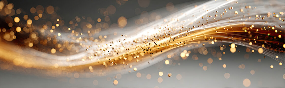 Golden wave, banner background