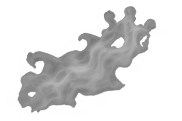 White smoke or fog floating on transparent background creating abstract shape, isolated vector illustration element