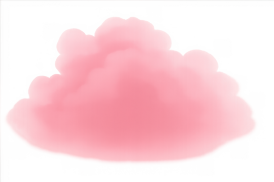 Pink fluffy cloud element representing softness, dreams, fantasy, and sweet abstract concepts with transparent background - Powered by Adobe