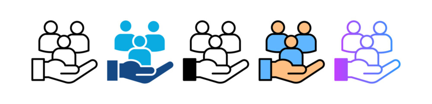Social Contribution multiple icon