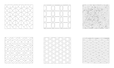 Paving and Wall Texture Vector Patterns: Stone, Brick, Tile, Geometric, Pebble, Crazy Paving Designs