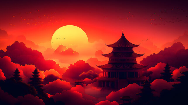 Precious Pagoda Reaching the Sky