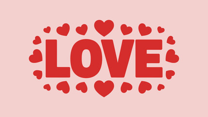 Express your affection with this vibrant love design, perfect for Valentine's Day promotions and heartfelt messages, conveying romance and charm