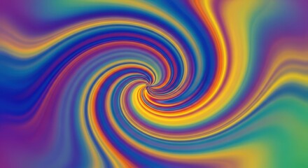 Vibrant rainbow swirl abstract background with psychedelic color gradients