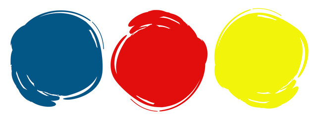 Primary Colors Artistic Illustration on Black Background