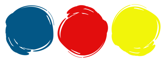 Primary Colors Artistic Illustration on Black Background