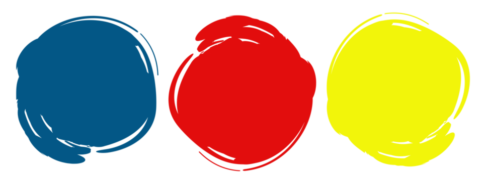 Primary Colors Artistic Illustration on Black Background