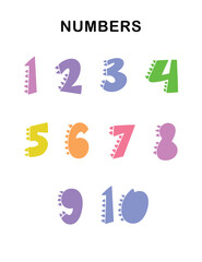 Bright Chunky Numbers Chart for Kids | Classroom & Nursery Wall Art