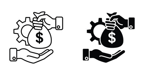 Compensation icon graphic design. Vector icon illustrations