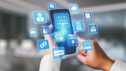 Software development with coding overlays, programming languages, developer tools, mobile app creation, and advanced programming for digital product development and software solutions. Spire