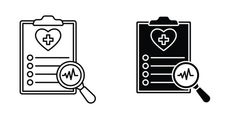 Diagnosis report icon graphic design. Vector icon illustrations