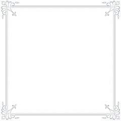 アンティークな正方形フレーム　手描き