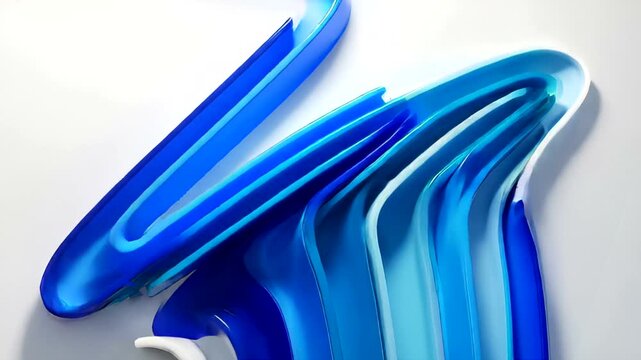 Abstract wave design in shades of blue and white, evoking fluidity and calm