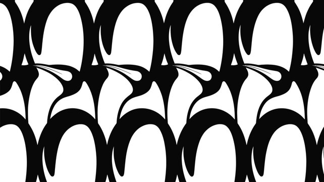 Bold black and white abstract pattern creates a striking visual effect, ideal for modern designs, impactful backgrounds, and unique branding elements