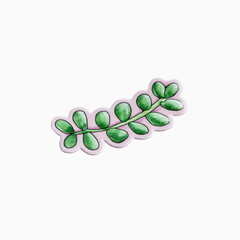 Watercolor Succulent Plant Branch