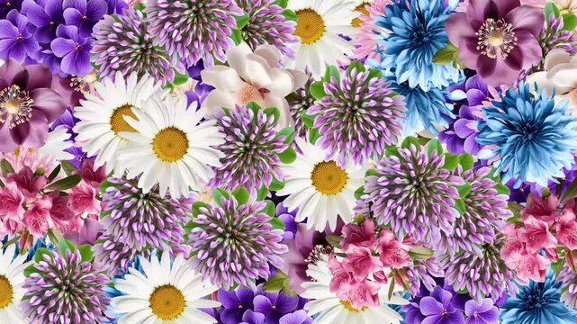 4K Colorful Flowers Animated Background | Vibrant Floral Motion Backdrop in 4K | Dynamic Blooming Flowers Animation | Bright Abstract Floral Moving Background | Modern 4K Animated Flower Pattern 