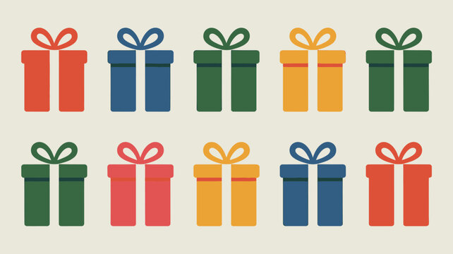 Colorful holiday gifts for Christmas and beyond - create festive designs, invitations, and marketing materials with these vibrant presents!