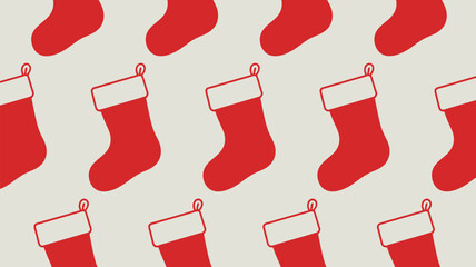 Get festive with this seamless Christmas stocking pattern, perfect for holiday cards, gift wrap, and seasonal promotions with a cheerful vibe