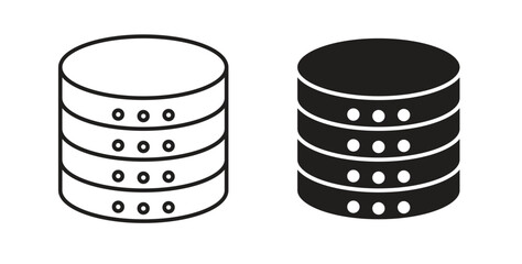 Database icon in simple flat trend modern graphic design abstract logotype element