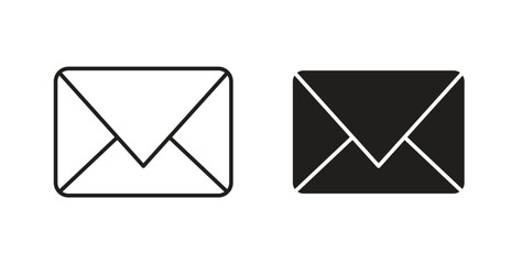 Envelope icon in simple flat trend modern graphic design abstract logotype element