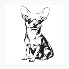chihuahua dog isolated on white background