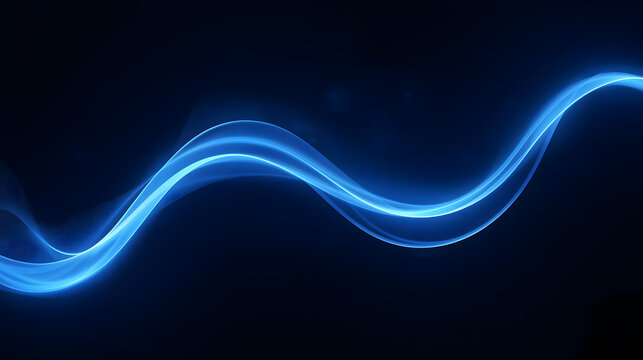 abstract blue wave background - Powered by Adobe