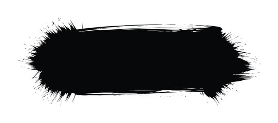 Black paint brush stroke texture background design element vector art eps silhouette