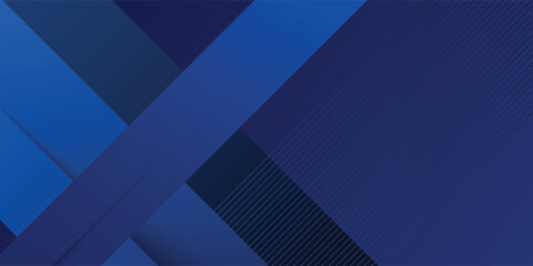 Dark blue background with abstract square shape, dynamic and sport banner concept.