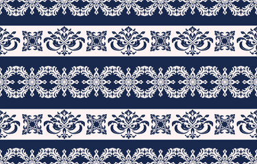 Elegant luxury damask seamless pattern with vintage floral ornament, suitable for wallpaper, packaging, wedding invitations, and fabric design.