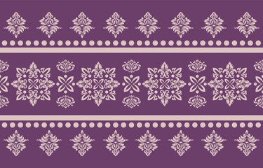 Elegant luxury damask seamless pattern with vintage floral ornament, suitable for wallpaper, packaging, wedding invitations, and fabric design.