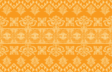 Seamless ethnic pattern vector with traditional tribal and cultural motifs, perfect for fabric, fashion, wallpaper, crafts, and decorative design projects.