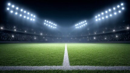 Exciting soccer match at night stadium view football action vibrant environment enthralling atmosphere