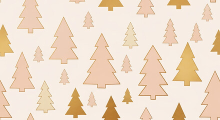 Obraz premium Modern Christmas seamless pattern with a floral twist. Versatile for festive invitations, website banners, mobile wallpaper, and holiday party supplies | seamless christmas tree pattern