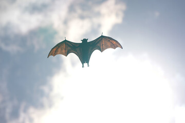 The flying fox, a fruit eater, is native to Southeast Asia.