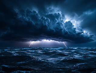 Fototapeta premium storm over the ocean
