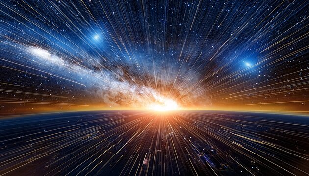 stunning explosion of cosmic light in the deep expanse of the universe captured from a celestial viewpoint - Powered by Adobe