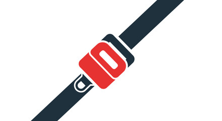 Red and Black Seatbelt Buckle and Strap.