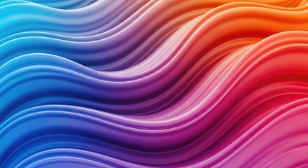 Naklejka premium Abstract wavy colorful background with smooth gradient transitions hues