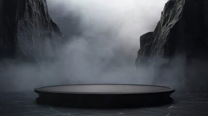 Abstract stage background with fog and spotlight, perfect for product showcases, promotions, and creative projects.