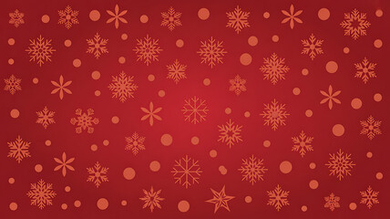 Red background with golden snowflake pattern for winter and christmas themes